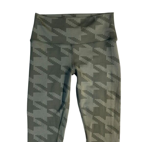 ALO Yoga High Waisted Airbrush Houndstooth Legging Jungle Green Size Small - Picture 4 of 16